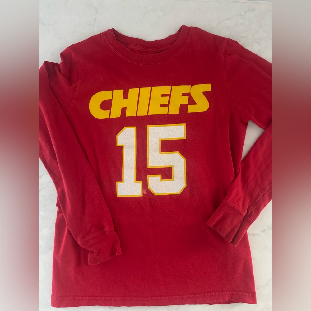 Kansas City Chiefs - Kids Long Sleeve Shirt #15 Patrick Mahomes
